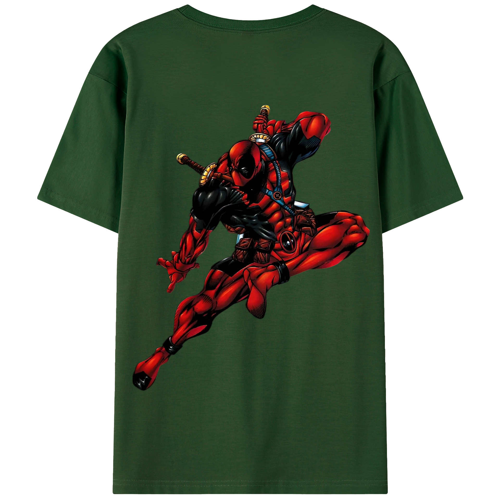 （画像用） Deadpool デッドプール 綿100％半袖Tシャツ（背面プリント）